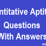 Quantitative Aptitude Objective Type Questions and Answers Quiz 1