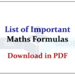 Important Maths Formulas for Competitive Exams pdf